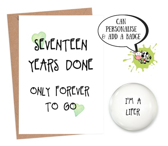 17th Wedding Anniversary Card 17th Anniversary Card 17 Year - Etsy 17th Wedding Anniversary Card 17th Anniversary Card 17 Year - Etsy