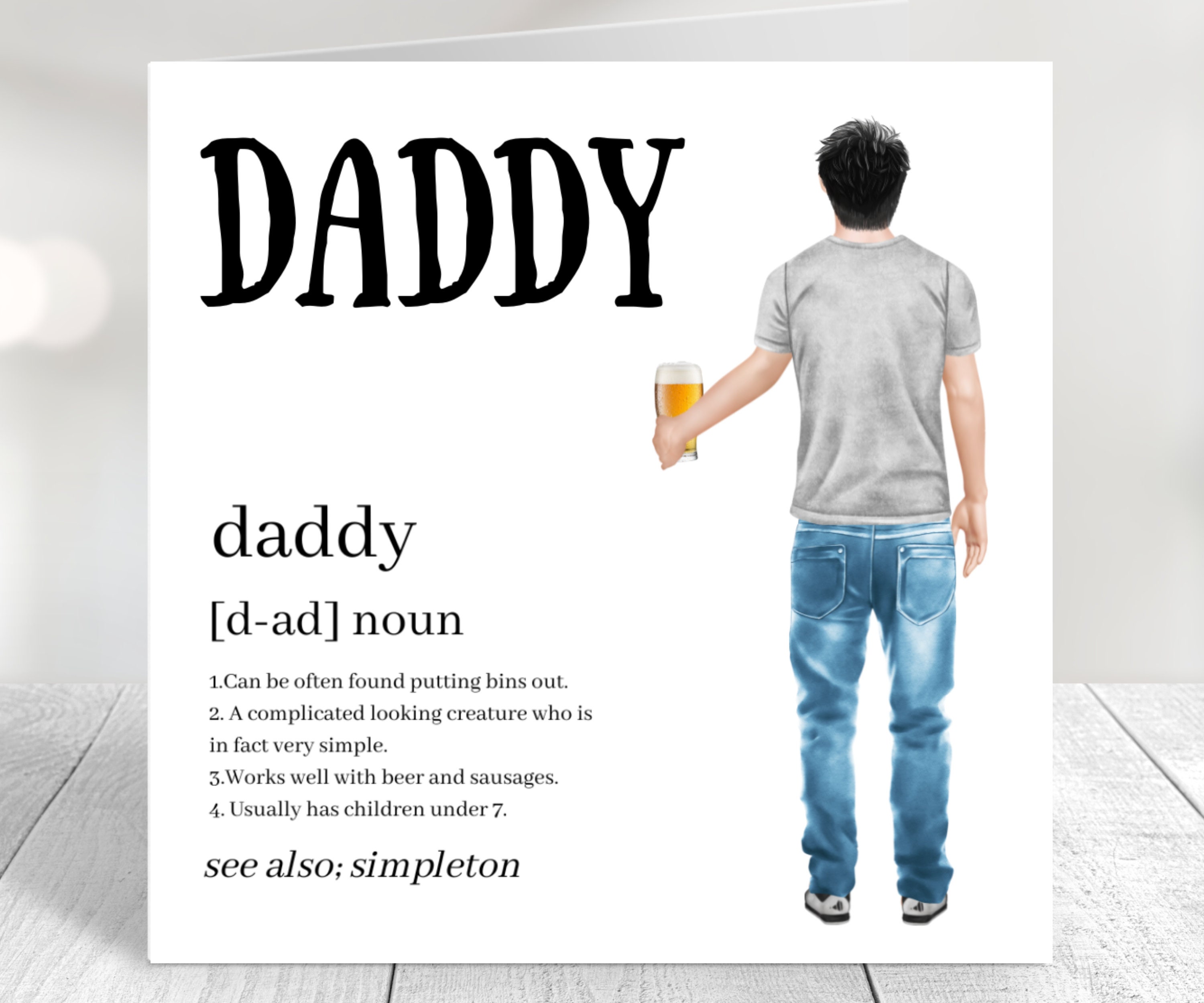Personalised Cards for Daddy Fathers Day Card Daddy Birthday - Etsy