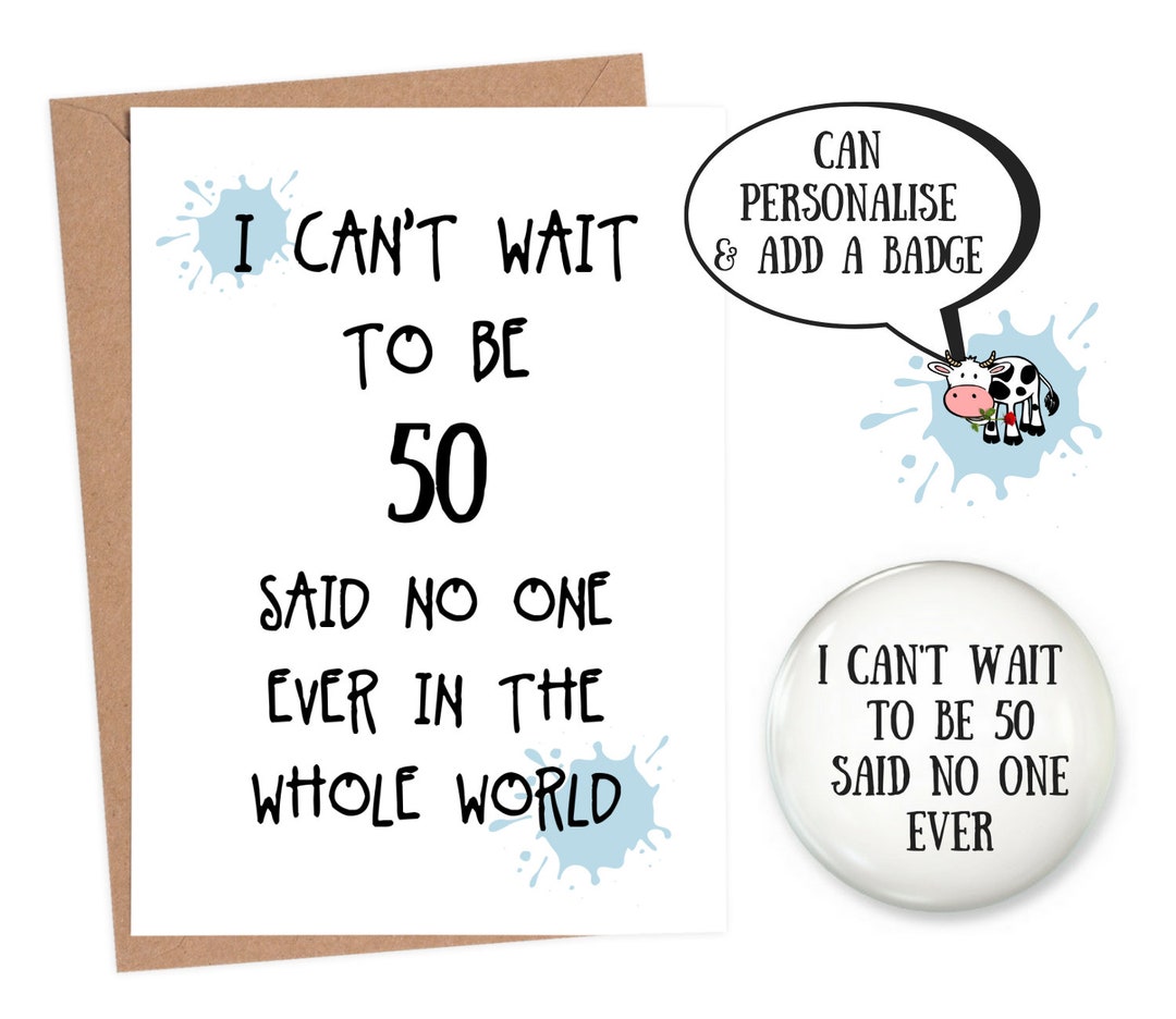 50th Birthday Card Funny, Funny 50th Birthday Cards, Funny 50th Card ...