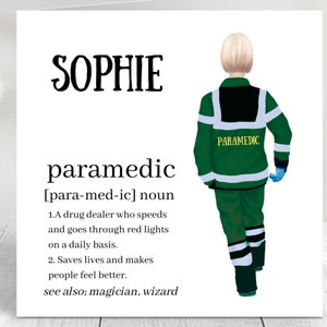 Funny Paramedic Card, Paramedic for Women, Paramedic Graduation, Paramedic Retirement, Paramedic Student, Paramedic Training Paramedic Women