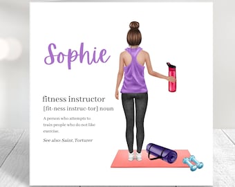 Personal Trainer Card for Personal Trainer Birthday, Fitness Instructor. Personalised Personal Trainer Planner, PT Card Fitness Trainer Card