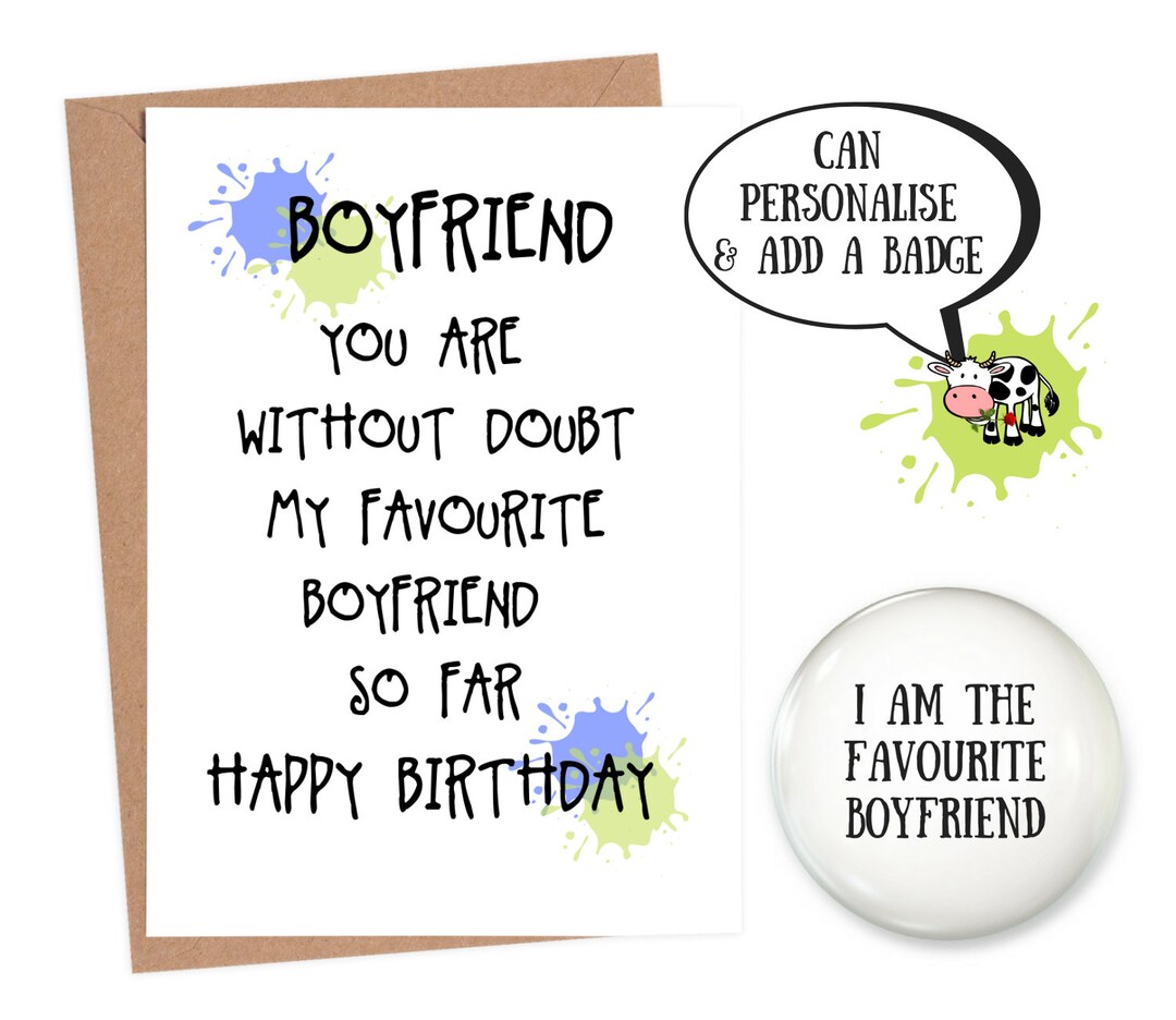 Birthday Card Funny Boyfriend Birthday Card Funny Boyfriend Card