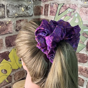 Purple Scrunchie, Boho Scrunchies, Festival Hair Accessories, Hippy Gifts for Women, Tie Dye Scrunchie, Jumbo Scrunchies, Xl Scrunchies