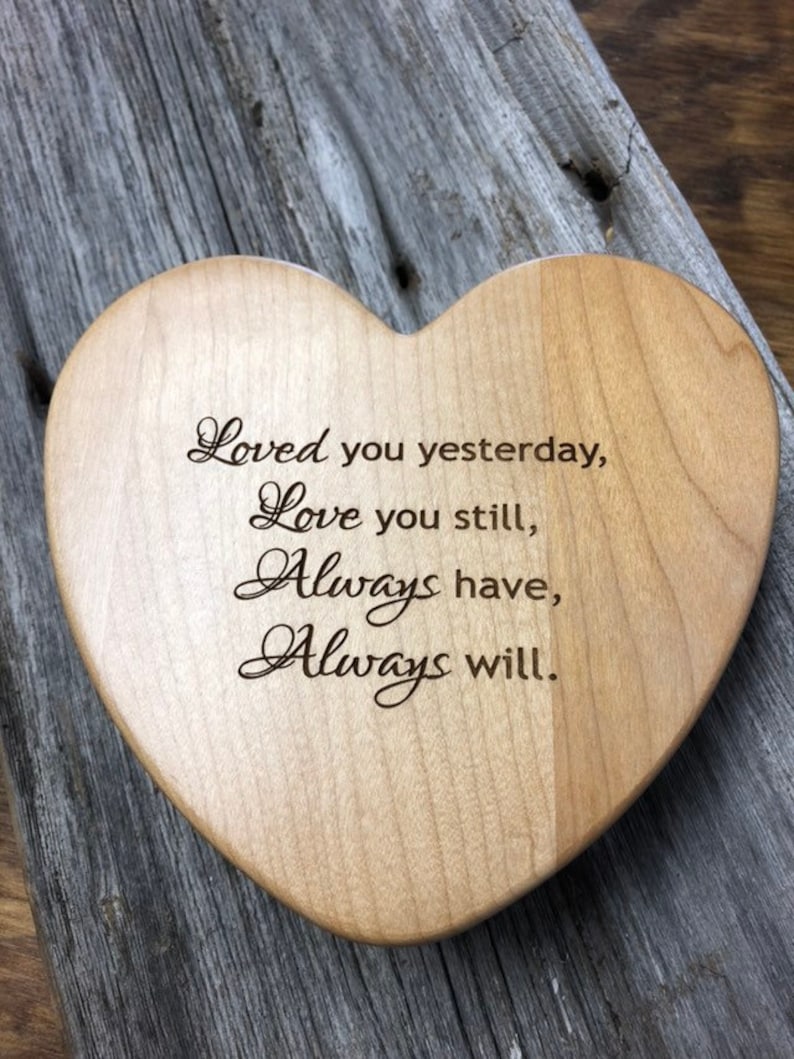 Jewelry Box Heart Shaped With Hidden Drawers Engraved Heart Jewelry Box Anniversary Gift Wedding Gift.