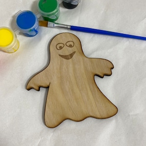 Unfinished Wooden Ghost to Paint. Halloween Ghost Wooden Blank. Unfinished Wood Craft Blank. Kid Craft.