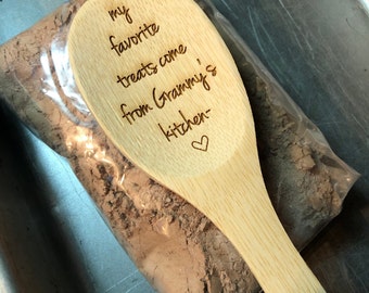 Grandma Wooden Engraved Spoon. Grammy’s Kitchen Spoon.