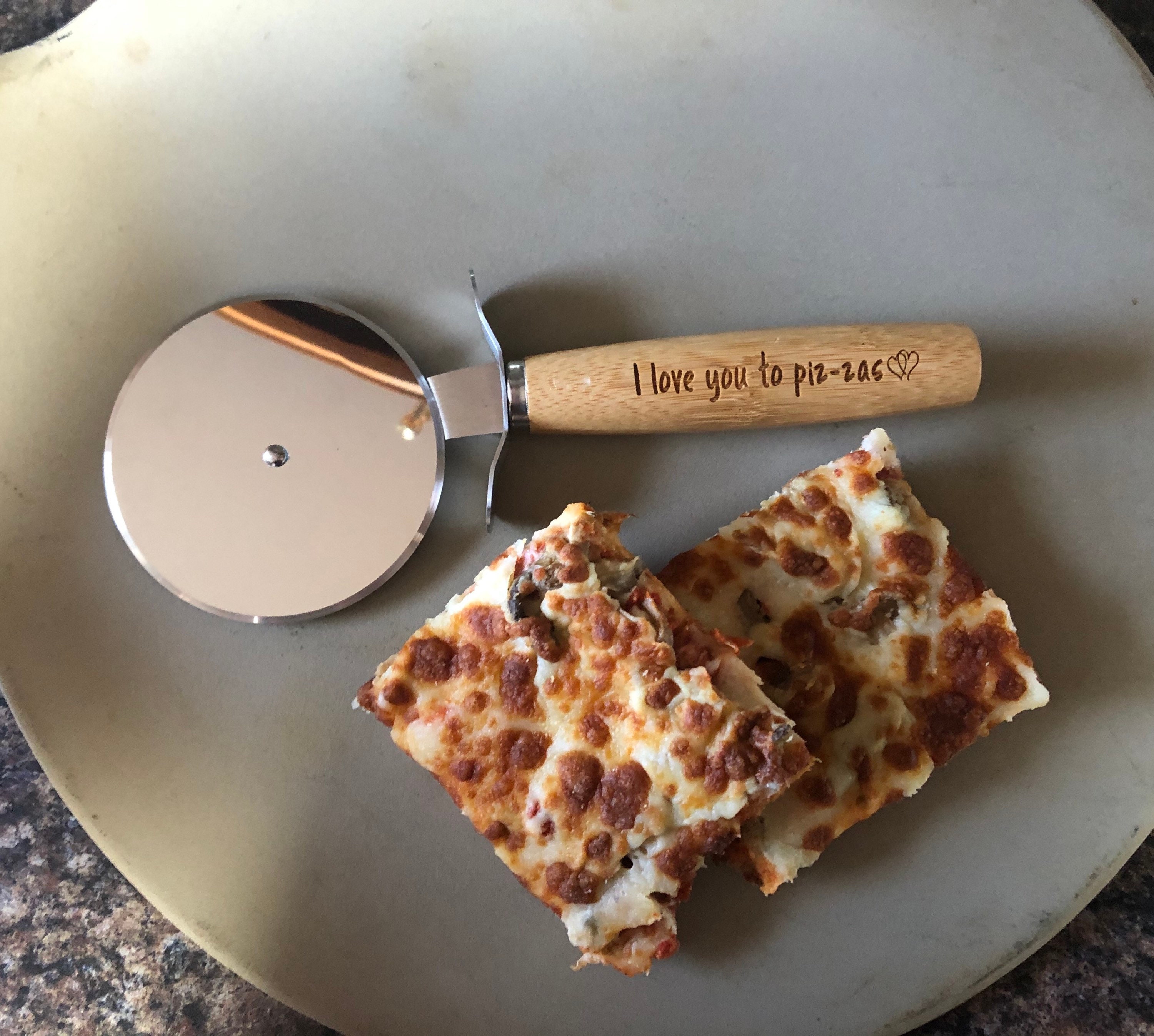 Engraved Wooden Pizza Cutter. Personalized Pizza Cutter. Etsy