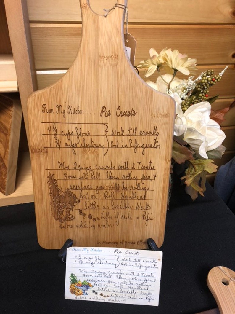 Photo Engraved Recipe Cutting Board. Grandma's Recipe Etsy