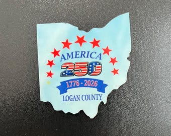 America 250 Ohio Shaped Magnet: Your County Keepsake