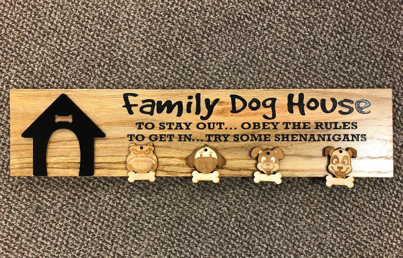 Family Dog House Wooden Sign. Replicated Vintage Dog House Etsy