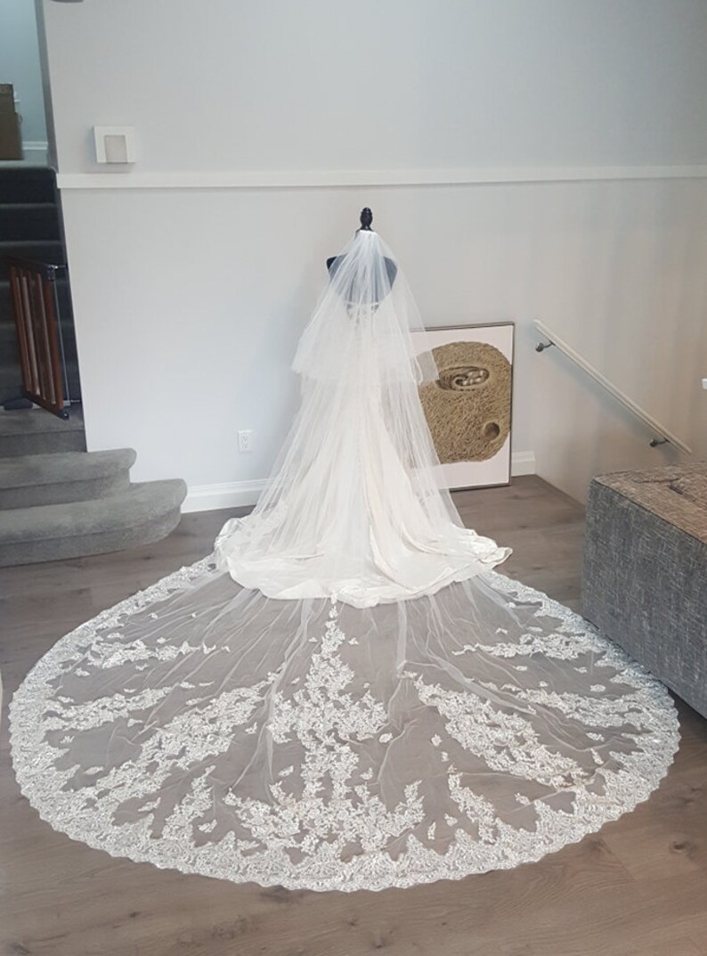 off white bridal veils