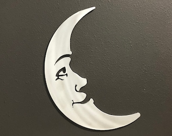 Moon Face Aluminum Metal Wall Art Decoration Skilwerx 12x9 Southwest