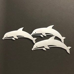 Dolphins Metal Wall Art Decoration Skilwerx Ocean Nautical Marine Sea Life Beach House