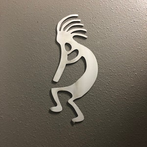 Kokopelli 9&quot; by 4&quot; Aluminum Metal Wall Art Decoration Skilwerx Southwestern 6