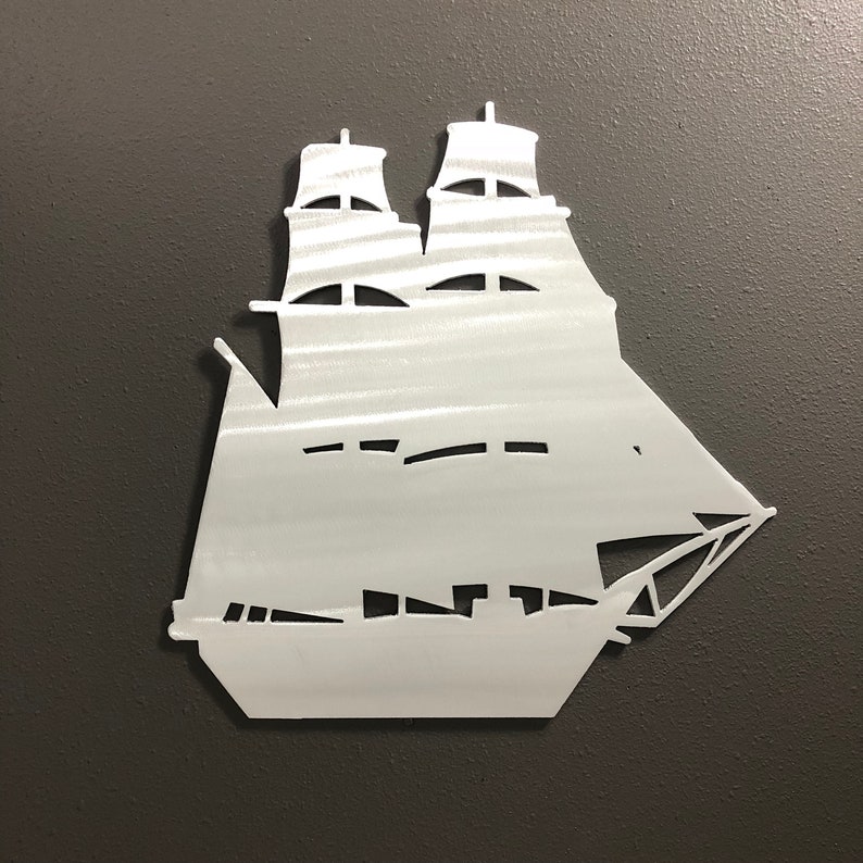PIRATE SHIP Metal Wall Art Decoration Skilwerx 14x14 Ocean Etsy