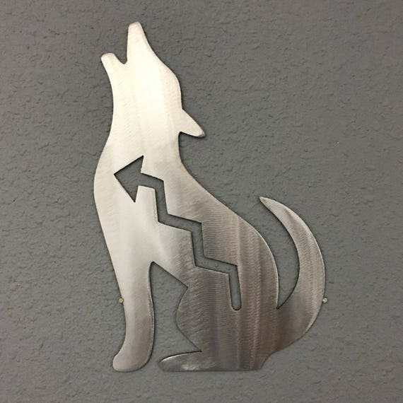 Coyote Howling Aluminum Metal Wall Art Decoration Skilwerx 9x6 | Etsy