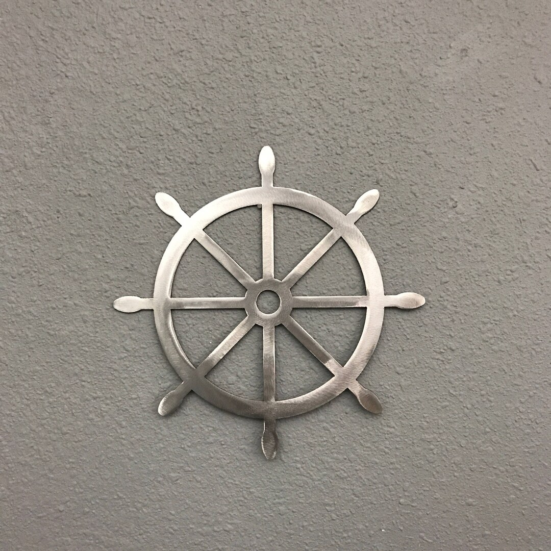 Ship Wheel Metal Wall Art Decoration Skilwerx 9x9 Ocean - Etsy