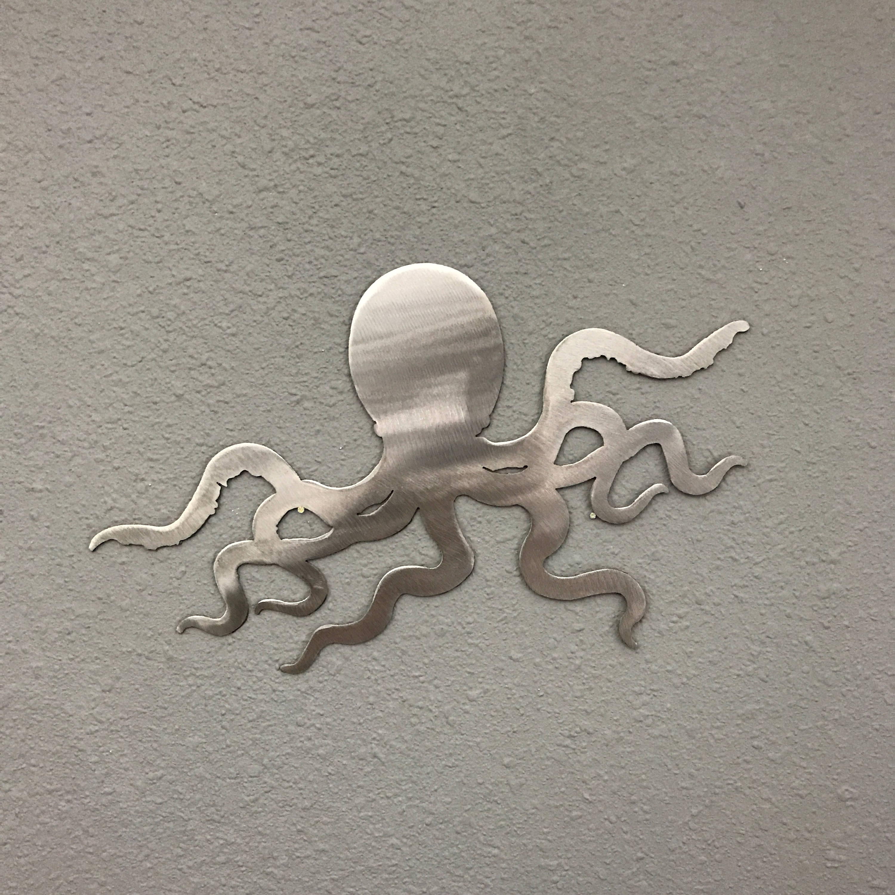 Octopus Metal Wall Art Decoration Skilwerx 13x8 Ocean Nautical Etsy