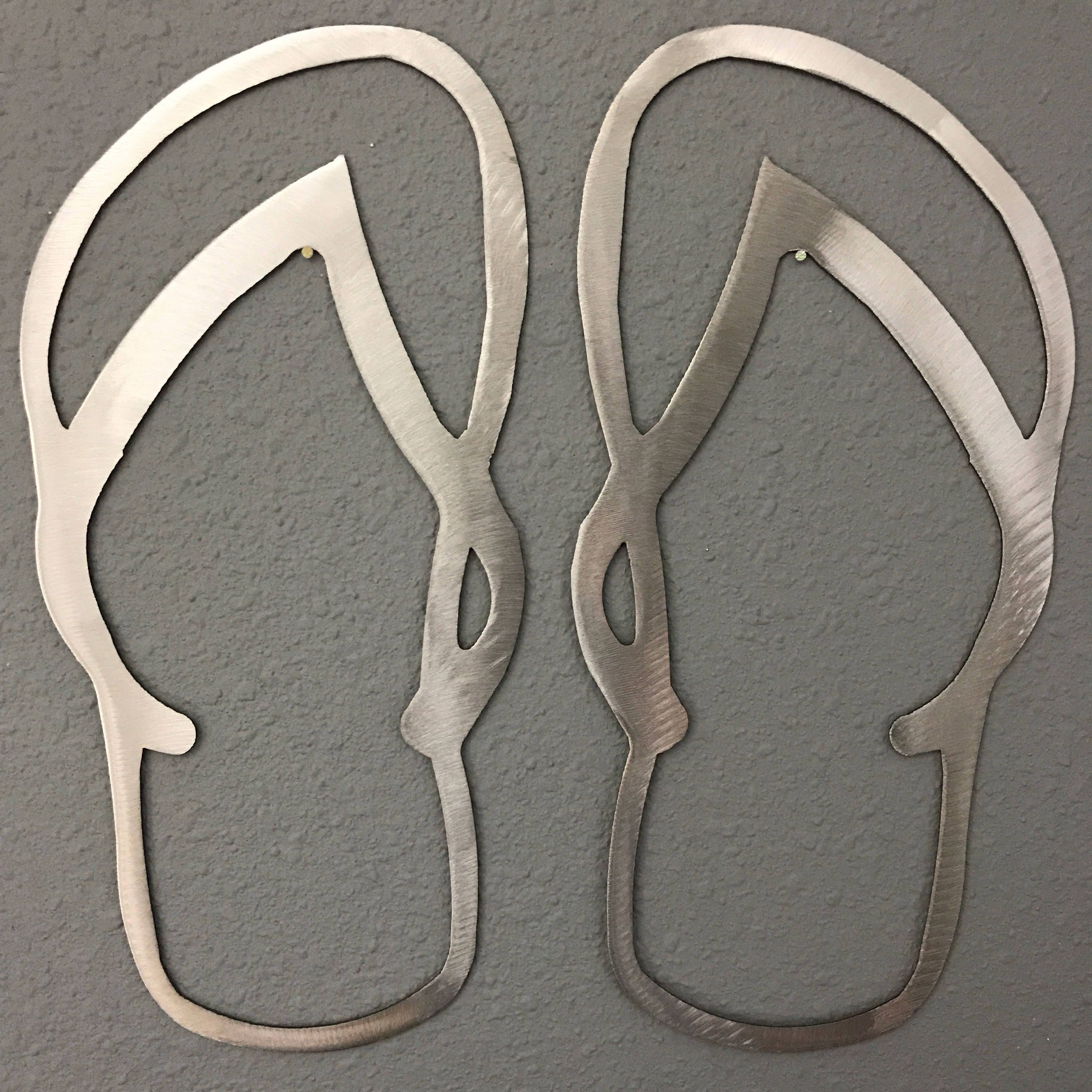 Flip Flops Metal Wall Art Decoration Skilwerx 12x10/2 Ocean Nautical Marine Sea Life Beach