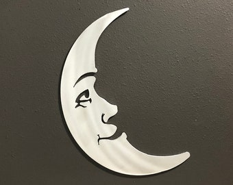 Moon Face Metal Wall Art Decoration Skilwerx 12x9 Southwest