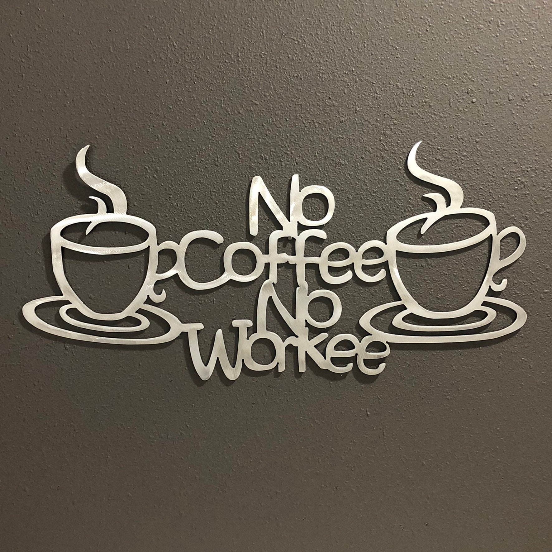 Coffee Cups Stacked Metal Wall Art Decoration Skilwerx Plasma Cut