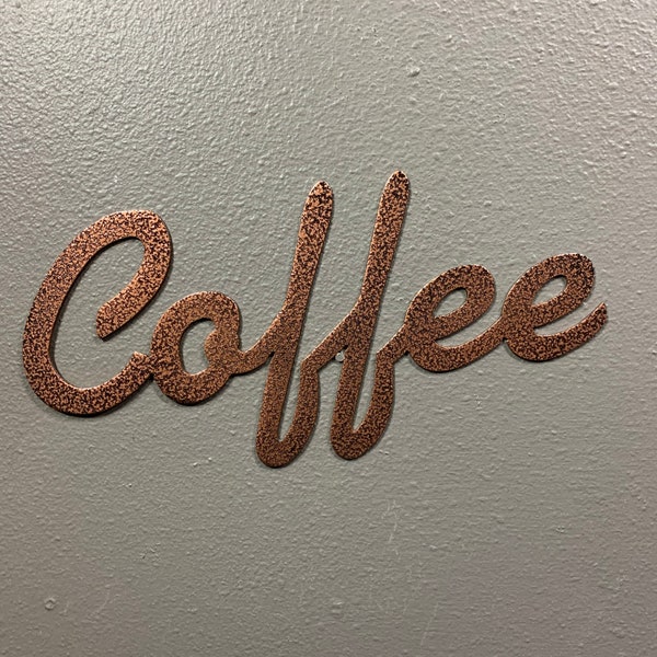 Coffee Cup Metal Wall Art Decoration Skilwerx 8x7 Plasma Cut kitchen 7