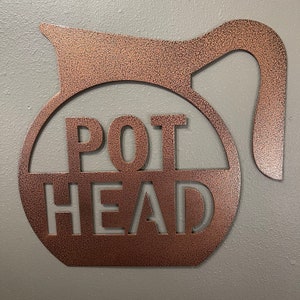 Coffee Welcome Sign ALUMINUM Metal Art Skilwerx 9 x 9 Caffeine 4