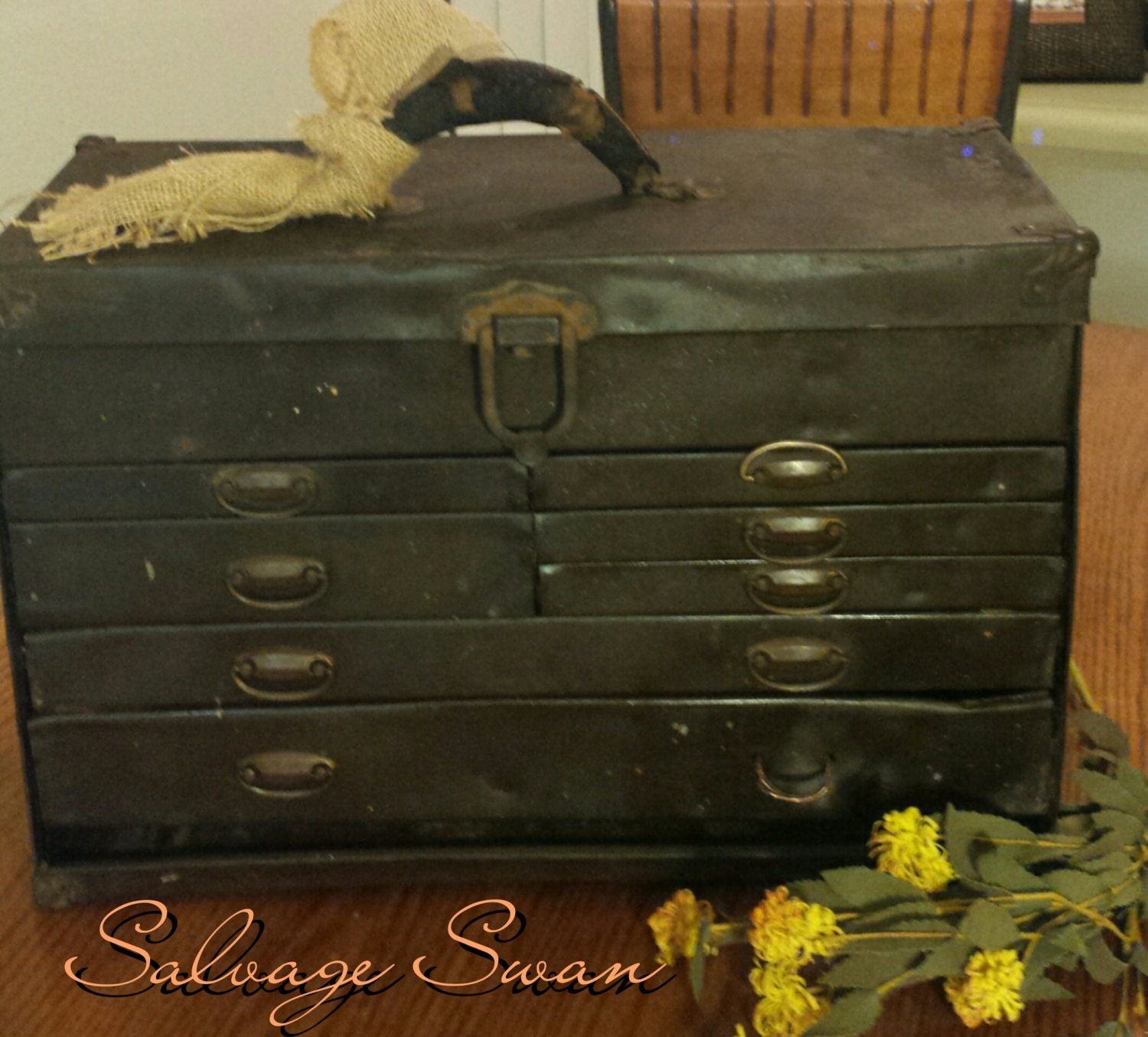 Vintage Tool Chest Industrial Storage Antique Tool Chest Etsy