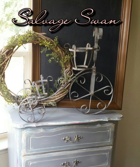 Vintage Bicycle Planter Shabby Chic Decor Shabby Wrought Etsy