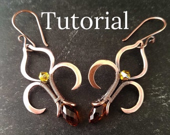 The Fleur de Lis Earrings: A Wire Wrapped Jewelry Make-Along Tutorial for Beginners from Door 44 Studios