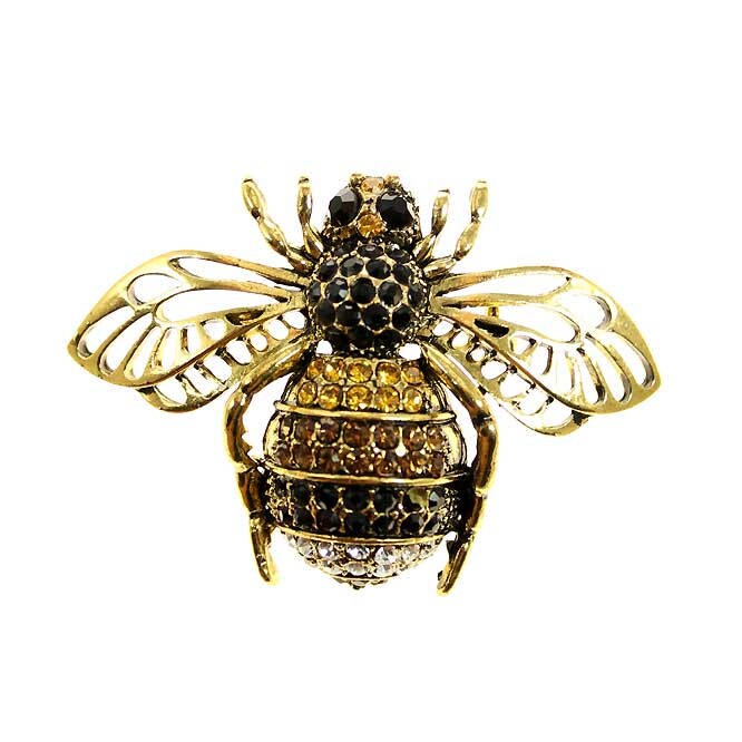 Black Gold Bee Brooch Pin Bumblebee Insect Beetle Honeybee - Etsy
