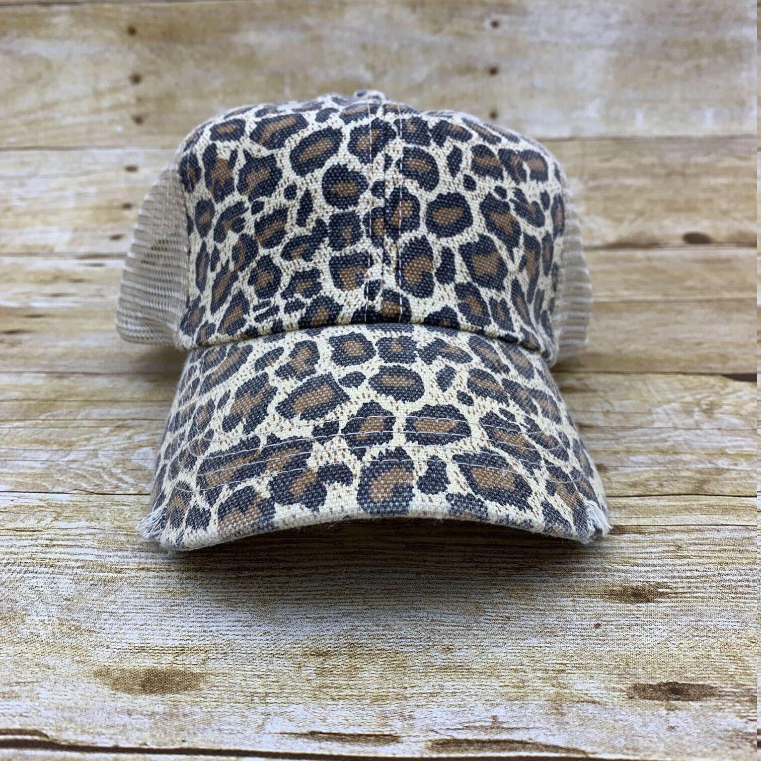 Leopard Print Trucker Hat Blank Leopard 