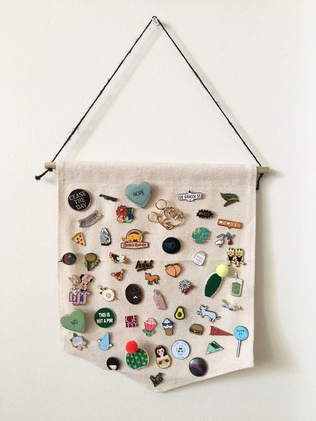 Enamel Pin Display Banner, Multiple Sizes, Badge Display, Brooch Pennant, Scout or National Park Patch Organizer