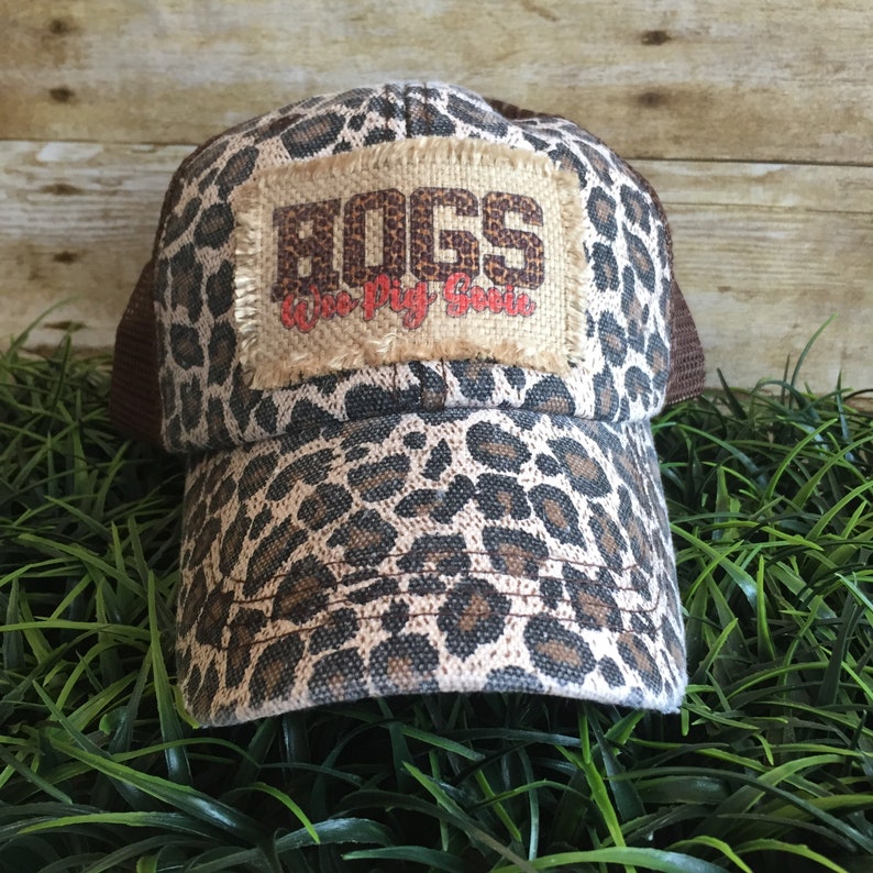 Razorback Leopard Print Trucker Hat Hogs Hat Woo Pig Sooie | Etsy