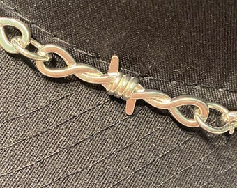 【最終値下げ】Western Hat Chain Link Bracelet Barbed Wire Hat Chain, Trucker Hat Chain, Chain for Trucker