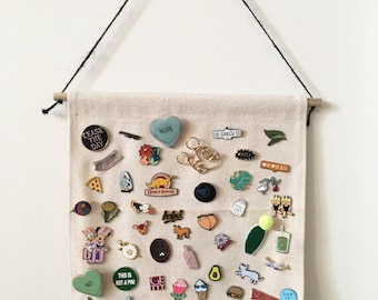 Enamel Pin Display Banner, Pin Banner, Pin Display, Pin Collection Banner, Canvas Banner