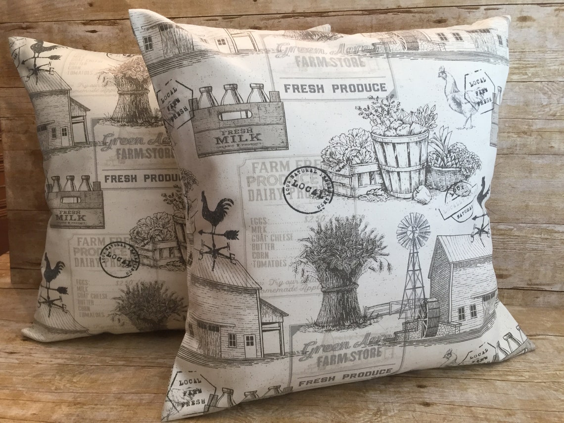 Farmhouse Throw Pillow Covers Throw Pillow Cover Farmhouse Etsy