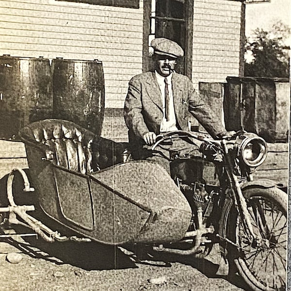 Antique Photo Album from Early 1900s - Indian Motorcycle - Car Racing - Railroad Photography - Camping - Military - 138 Photographs