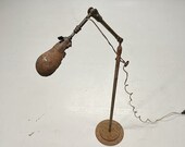 Vintage Industrial Articulating Floor Lamp from Machinist Shop - Telescoping Lighting - Rare Antique Lights - Loft Living Chic - Cool Decor
