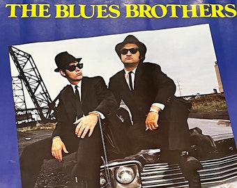 Rare Blues Brothers Poster of Original Picture Soundtrack - Vintage Movie Posters - 1980 - John Belushi - Dan Ackroyd - Cult Movies