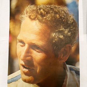 1970s Paul Newman Racing Poster - Rare 1971 Poster Prints 4204 - Bill Holz Roy Cummings Inc - The Sting  Cool Hand Luke -