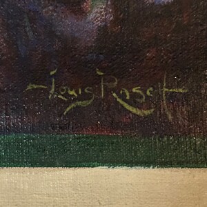 Early 1900s Painting of Woman and Butterfly by Louis E. Rasch ...