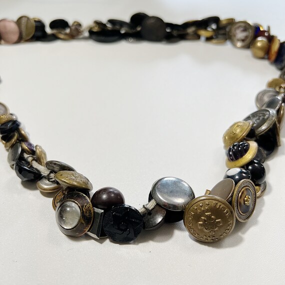 Victorian Charm String Button Necklace: 19th Cent… - image 3