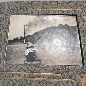 Antique Photograph of African American Boy Playing Harmonica at Railroad Depot Early 1900s 3 x 2 Rare Photography Americana image 4