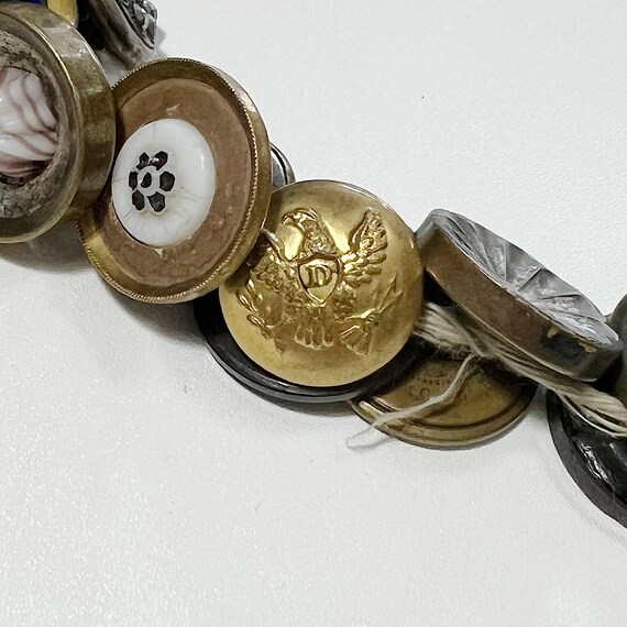Victorian Charm String Button Necklace: 19th Cent… - image 7