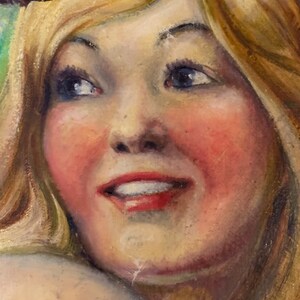 Early 1900s Painting of Woman and Butterfly by Louis E. Rasch ...