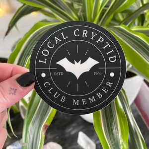 Local Cryptid Club Member Matte Sticker