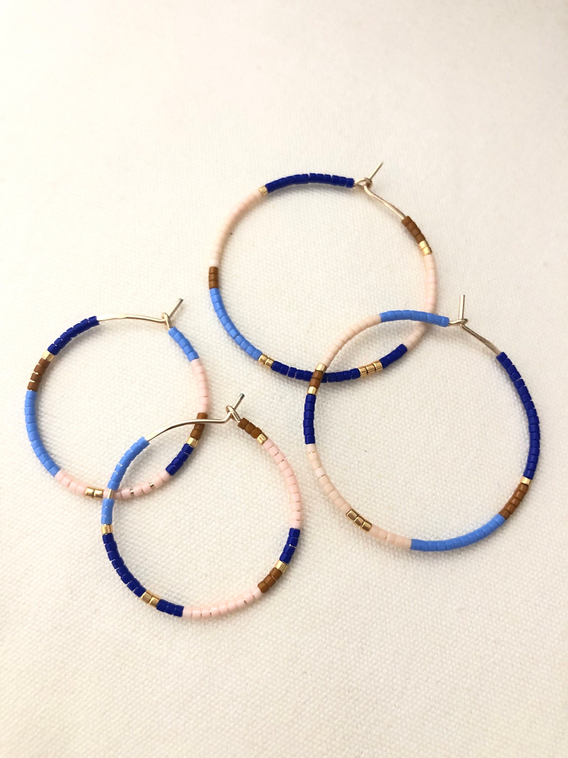 Bead Hoop Earrings Seed Bead Hoop Earrings Hoop Earrings Etsy