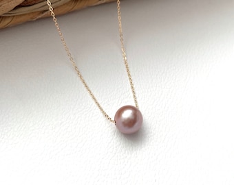 Pearl Necklace, Edison Pearl Necklace, Floating Pearl Necklace, Gold Filled