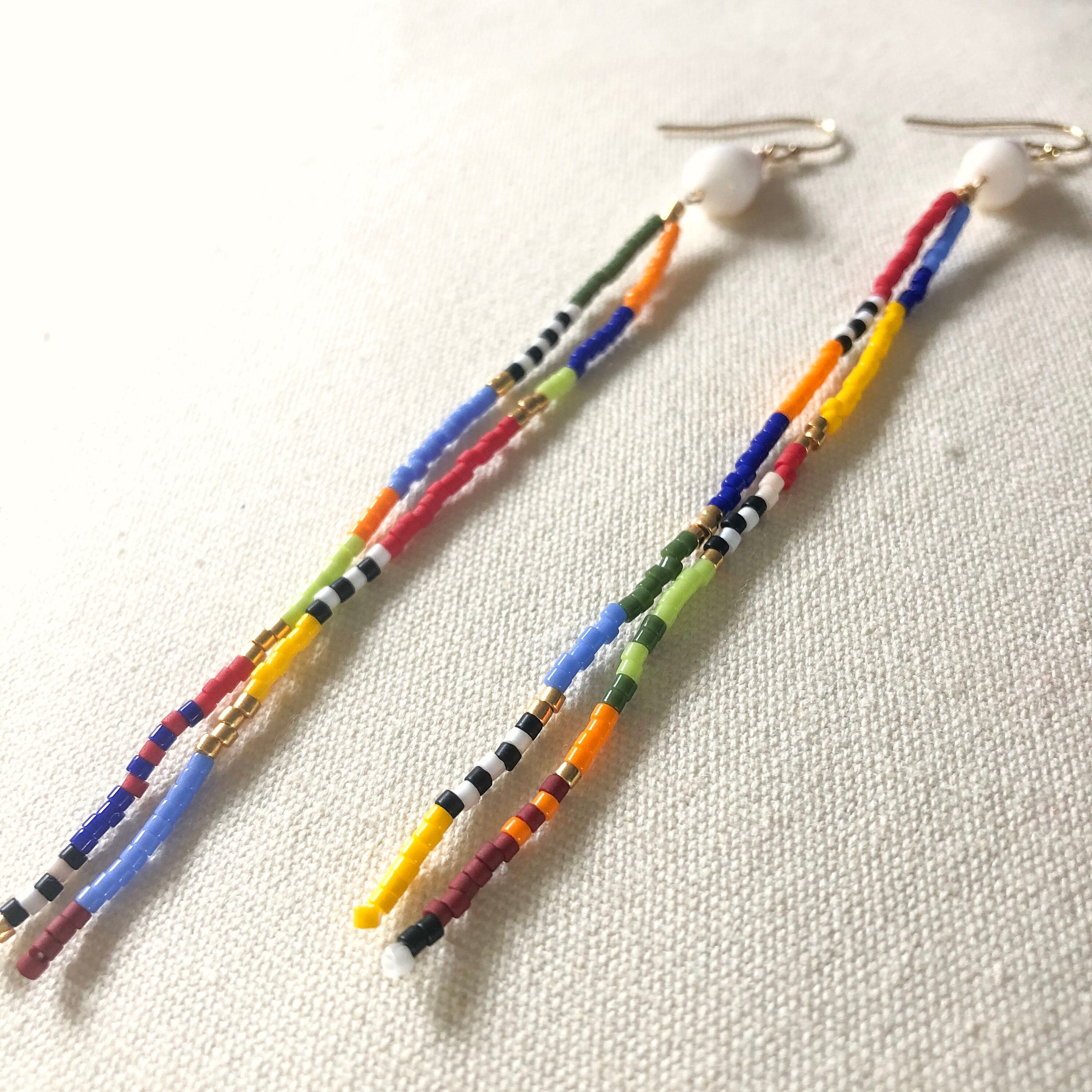 beaded shell earrings
